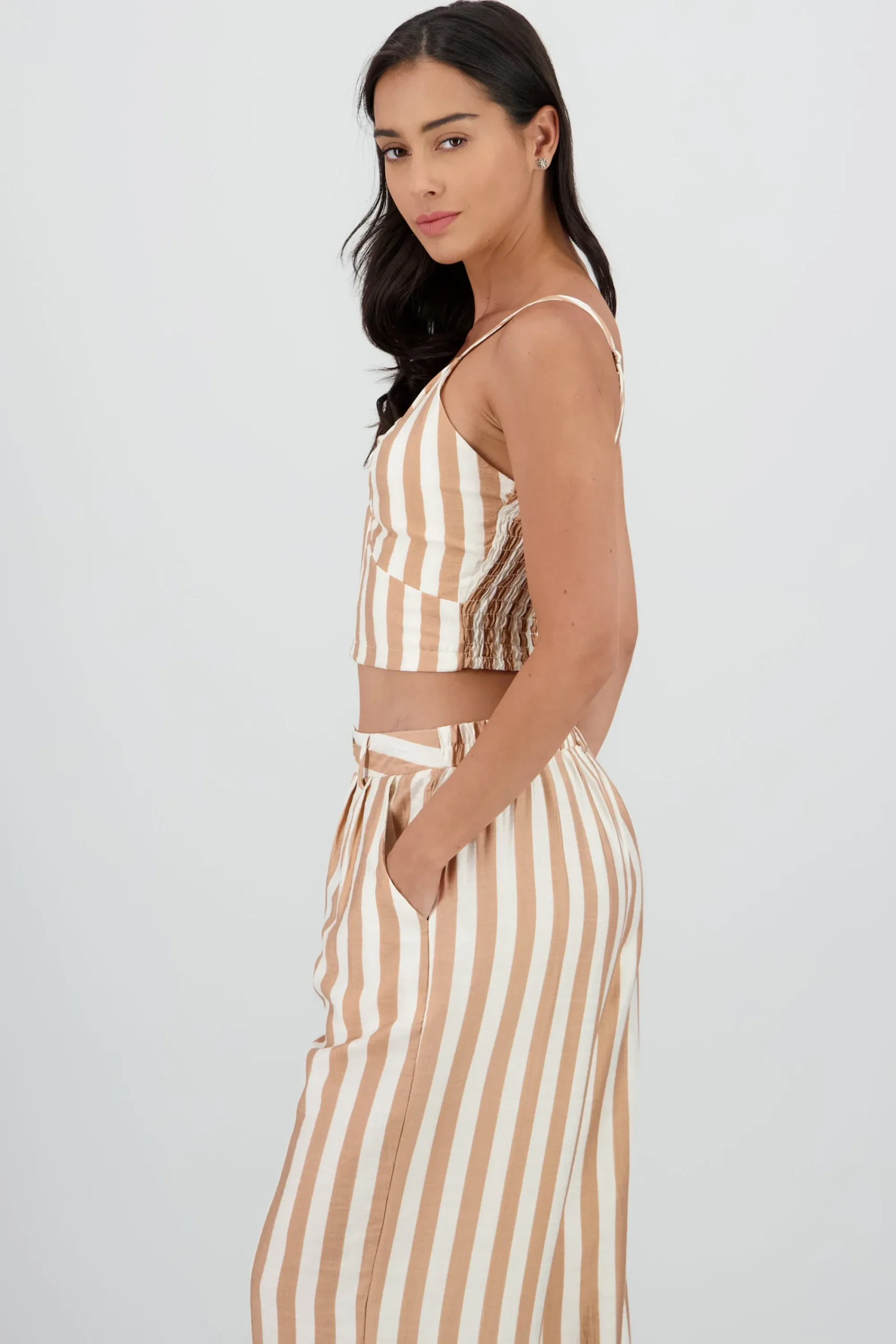 Shasa V Neck Striped Top