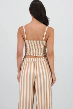 Shasa V Neck Striped Top