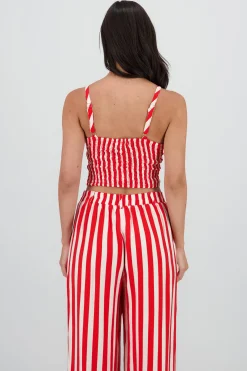 Shasa V Neck Striped Top