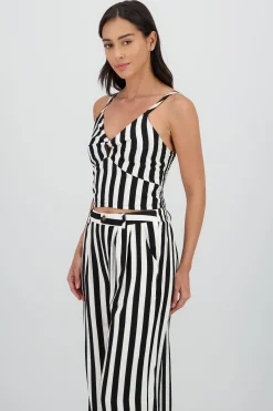 Shasa V Neck Striped Top