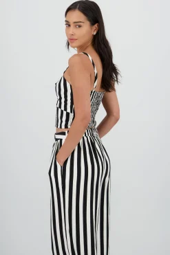 Shasa V Neck Striped Top