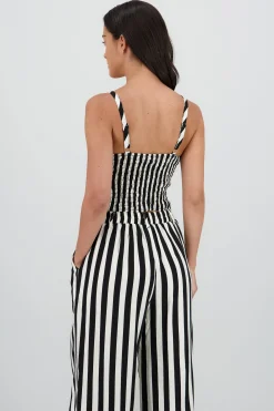 Shasa V Neck Striped Top