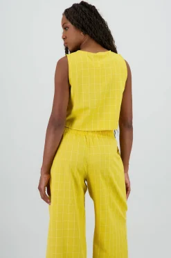 Shasa V Neck Vest with Bow Details