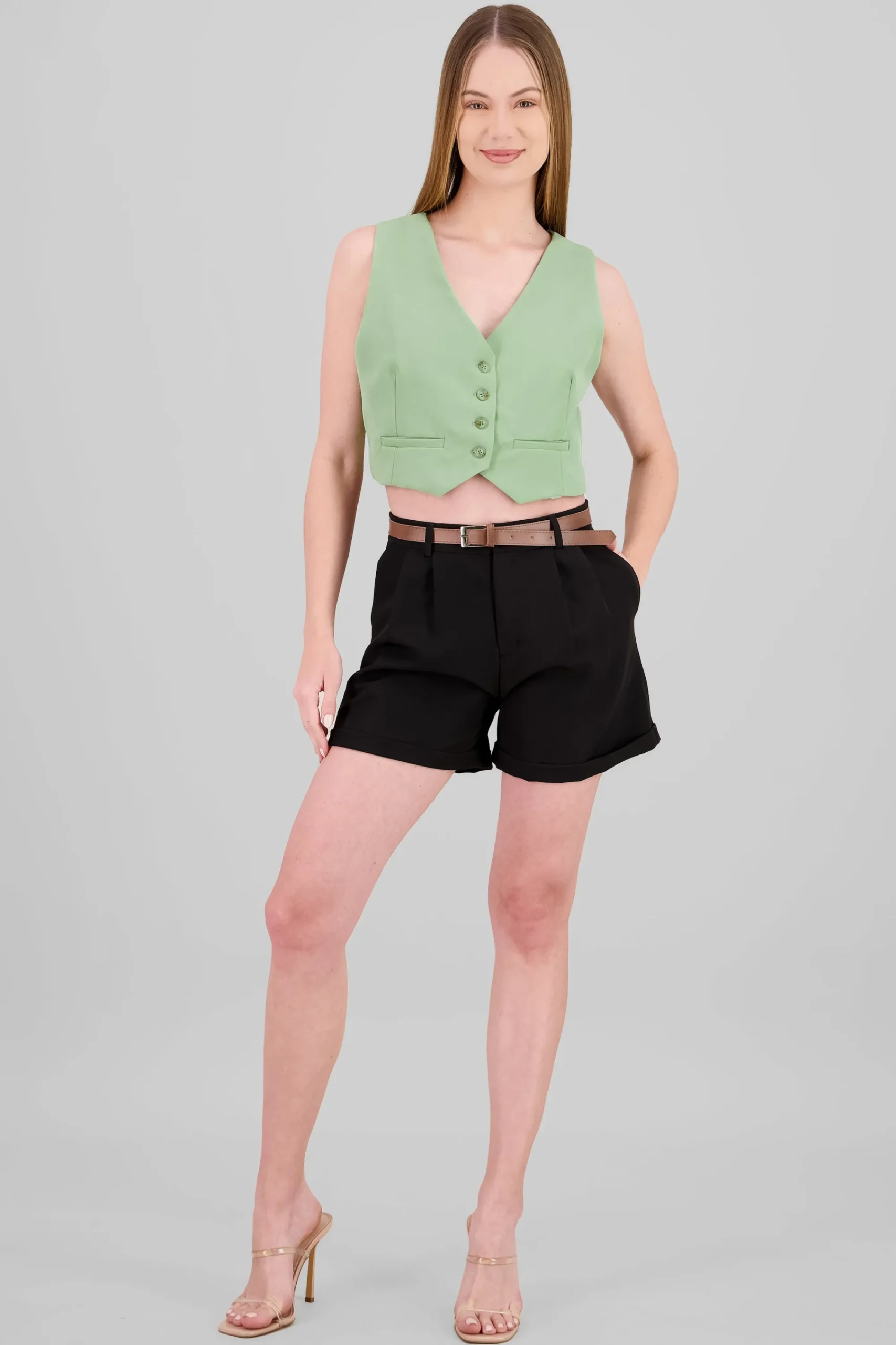 Shasa Valencian Belt Shorts