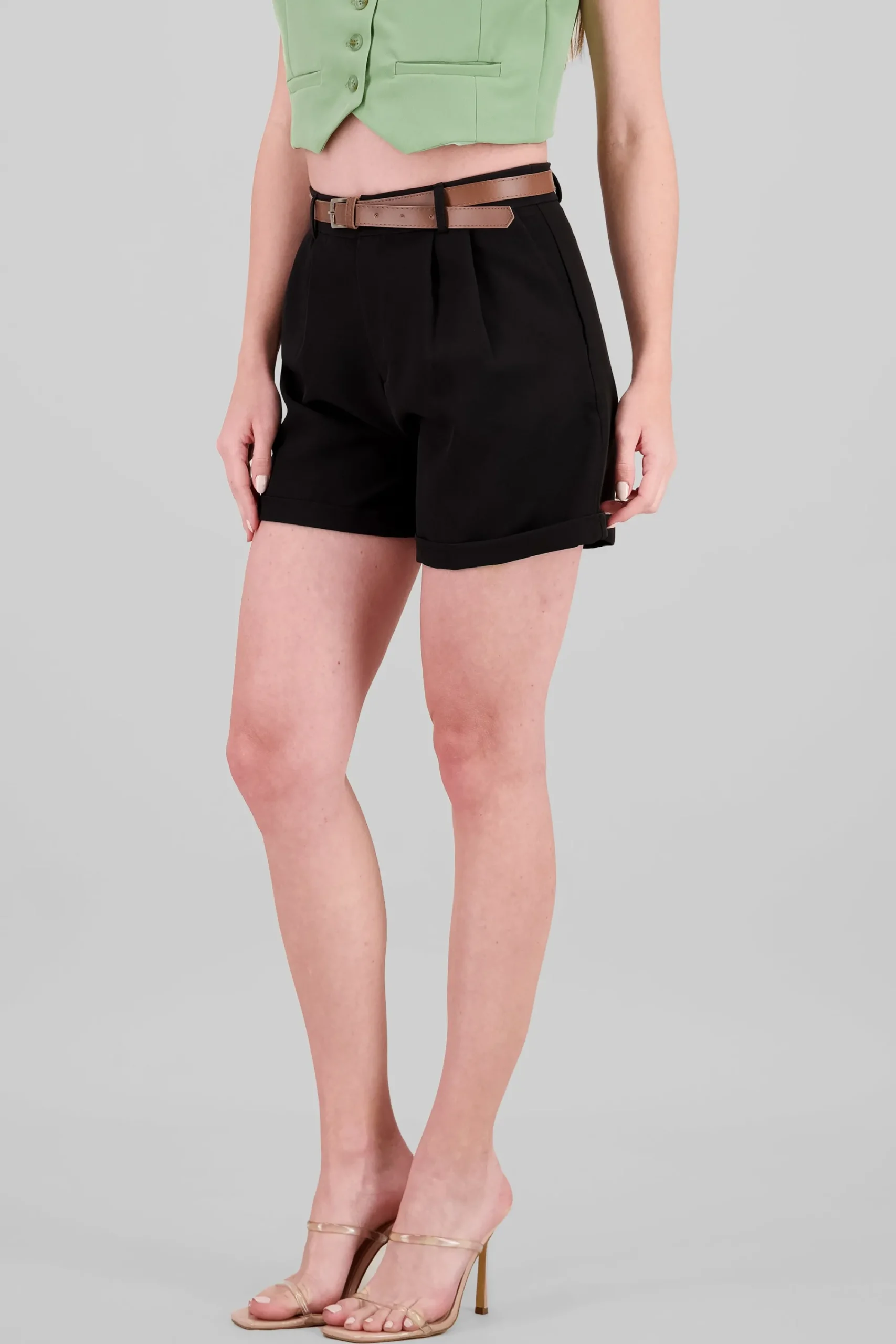 Shasa Valencian Belt Shorts