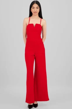 Shasa V-Cut Flare Jumpsuit