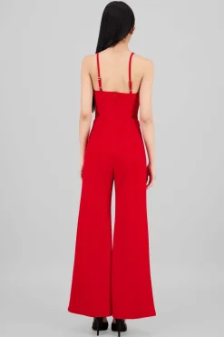 Shasa V-Cut Flare Jumpsuit