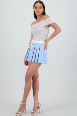 Shasa Waistband Pleated Skirt