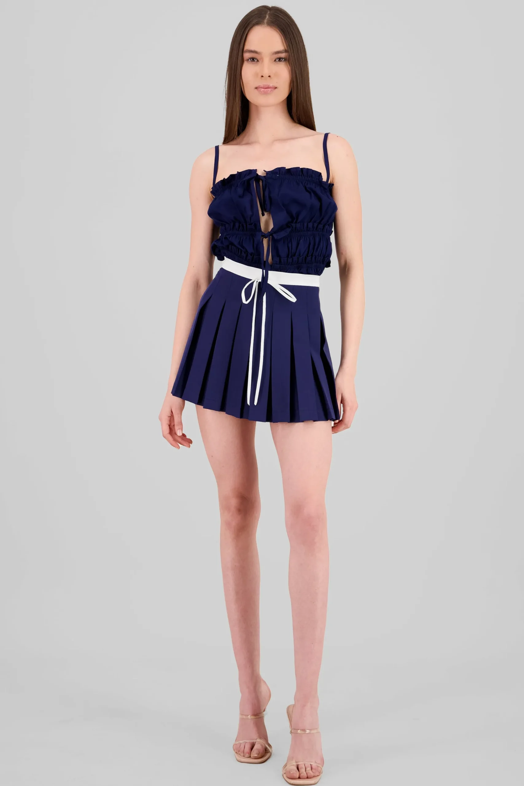 Shasa Waistband Pleated Skirt