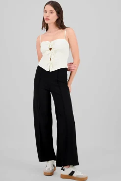 Shasa Wid leg pant with front seams