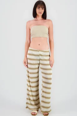 Shasa Wide Crochet Striped Pants