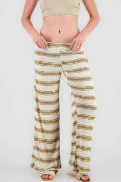 Shasa Wide Crochet Striped Pants