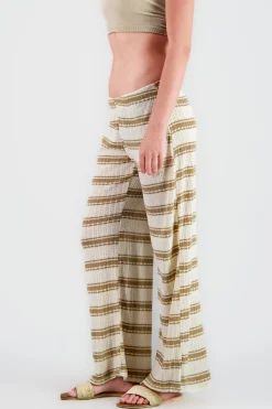 Shasa Wide Crochet Striped Pants