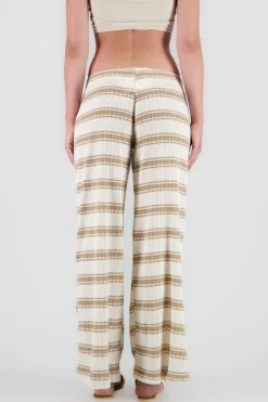 Shasa Wide Crochet Striped Pants