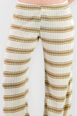 Shasa Wide Crochet Striped Pants