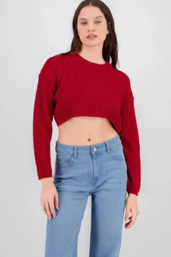 Shasa Wide Cropped Knit Sweater