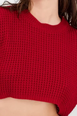 Shasa Wide Cropped Knit Sweater