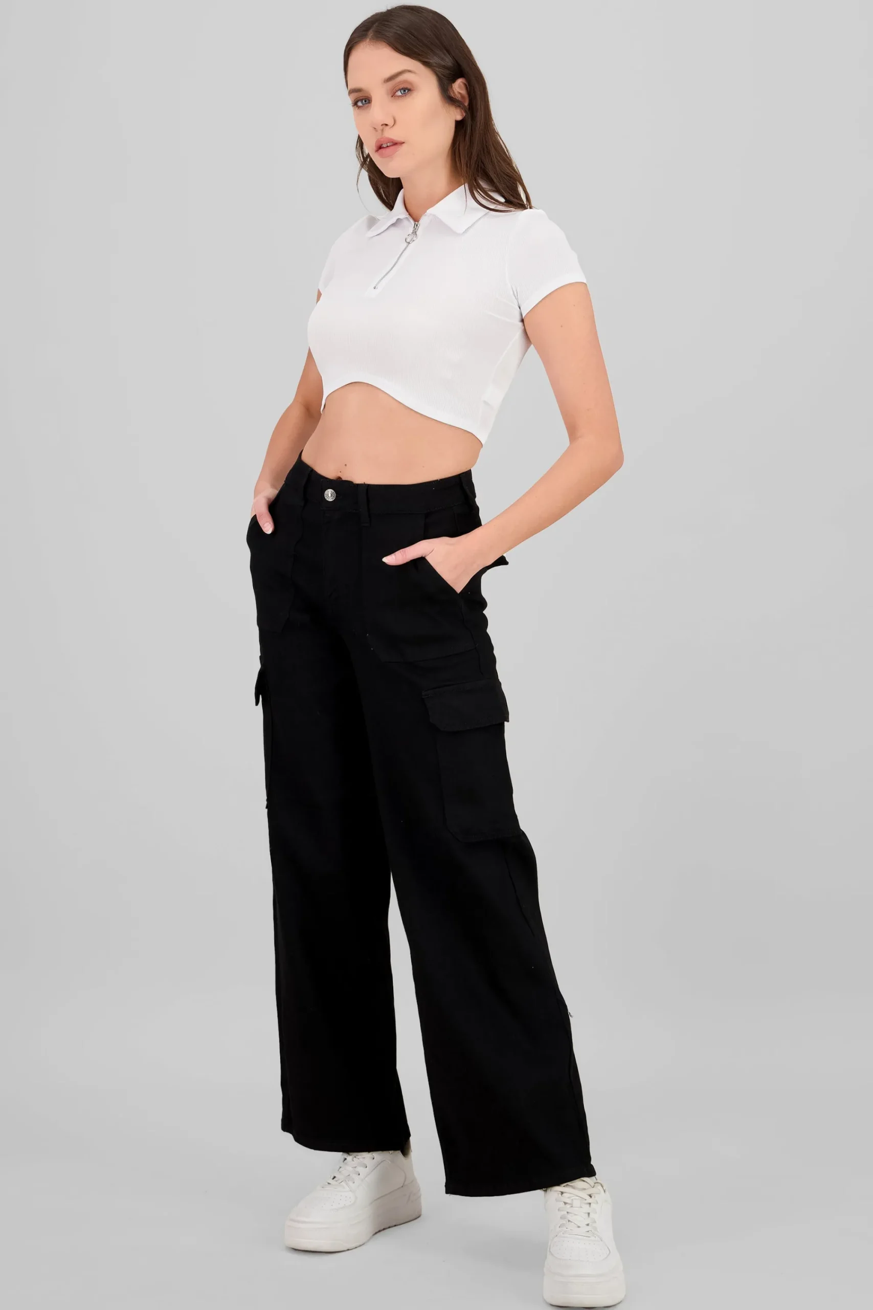 Shasa Wide Leg Cargo Jeans