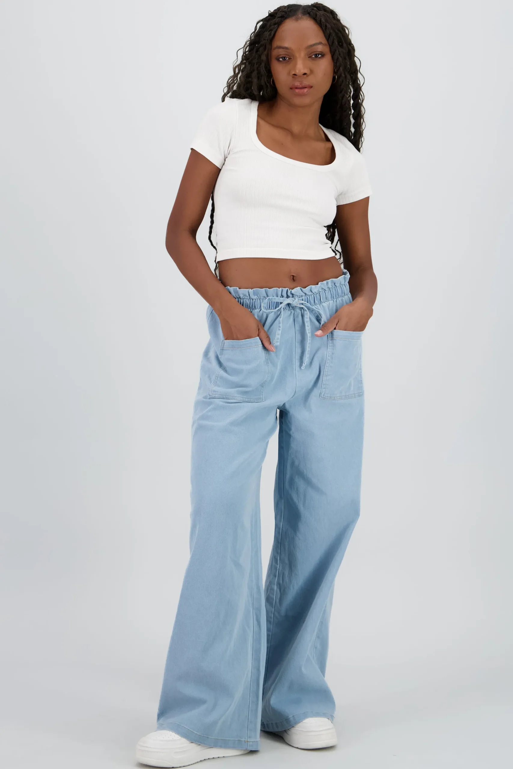 Shasa Wide Leg Denim Pants