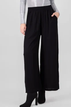Shasa Wide Leg Elastic Waistband Pants