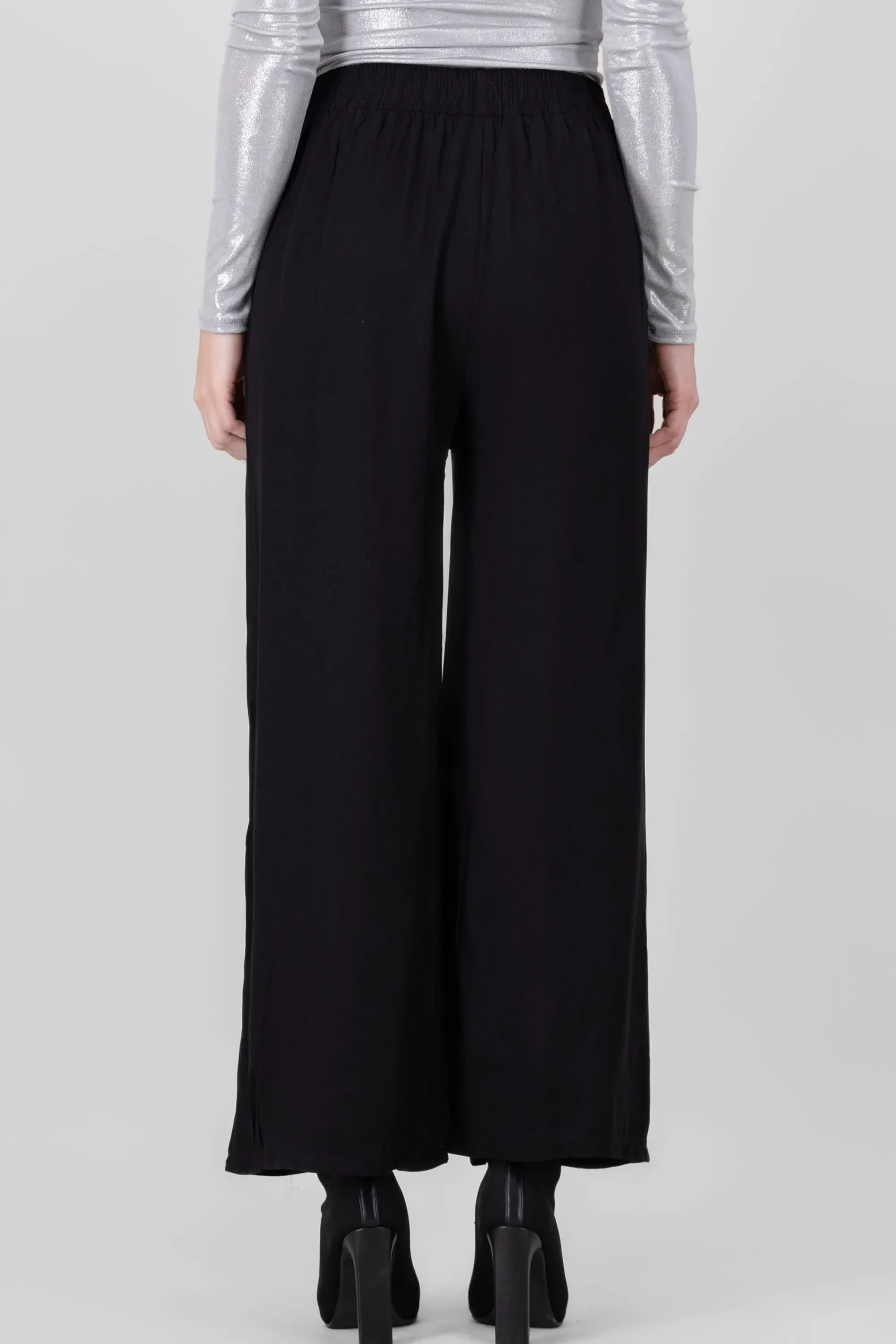 Shasa Wide Leg Elastic Waistband Pants