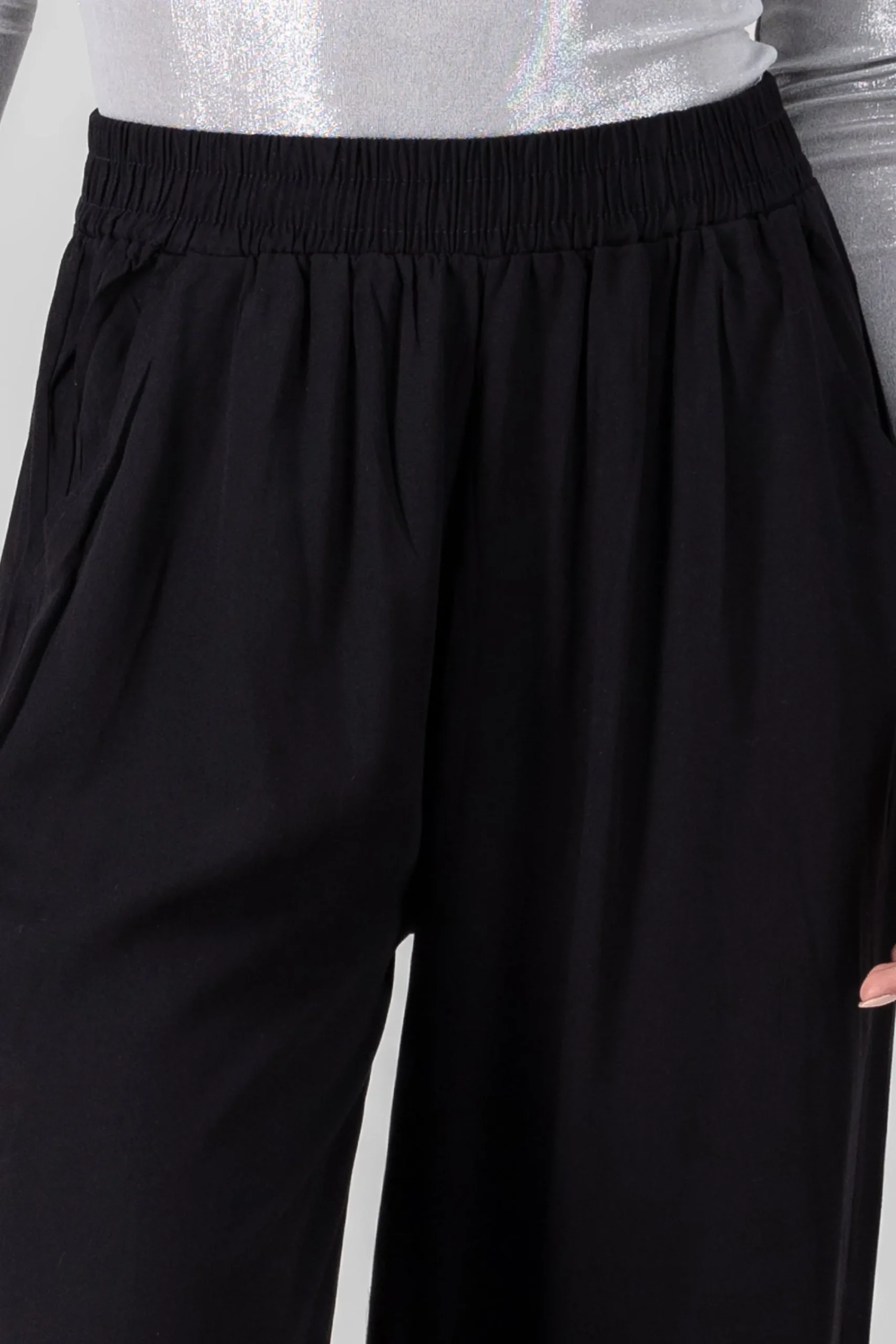 Shasa Wide Leg Elastic Waistband Pants