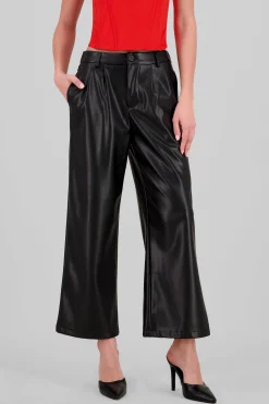 Shasa Wide Leg Faux Leather Pants