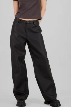 Shasa Wide Leg Faux Leather Pants