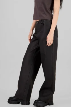 Shasa Wide Leg Faux Leather Pants