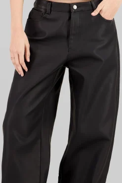 Shasa Wide Leg Faux Leather Pants