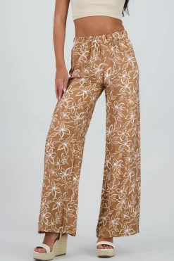 Shasa Wide Leg Floral Print Pants