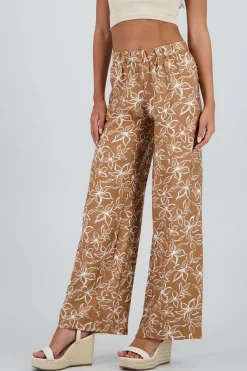 Shasa Wide Leg Floral Print Pants