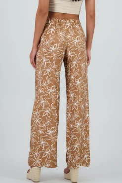 Shasa Wide Leg Floral Print Pants