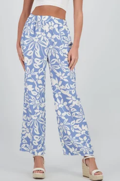 Shasa Wide Leg Floral Print Pants