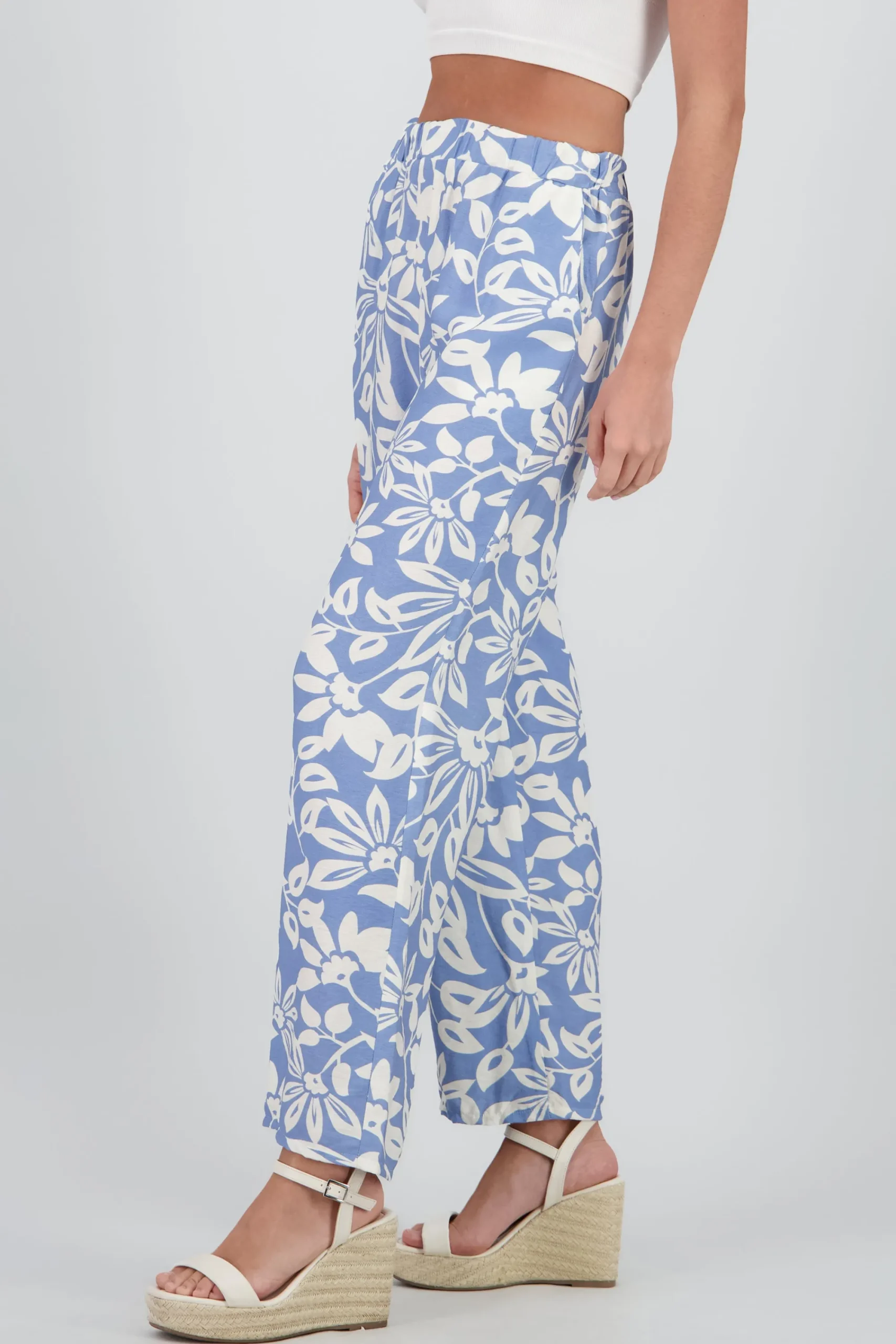 Shasa Wide Leg Floral Print Pants