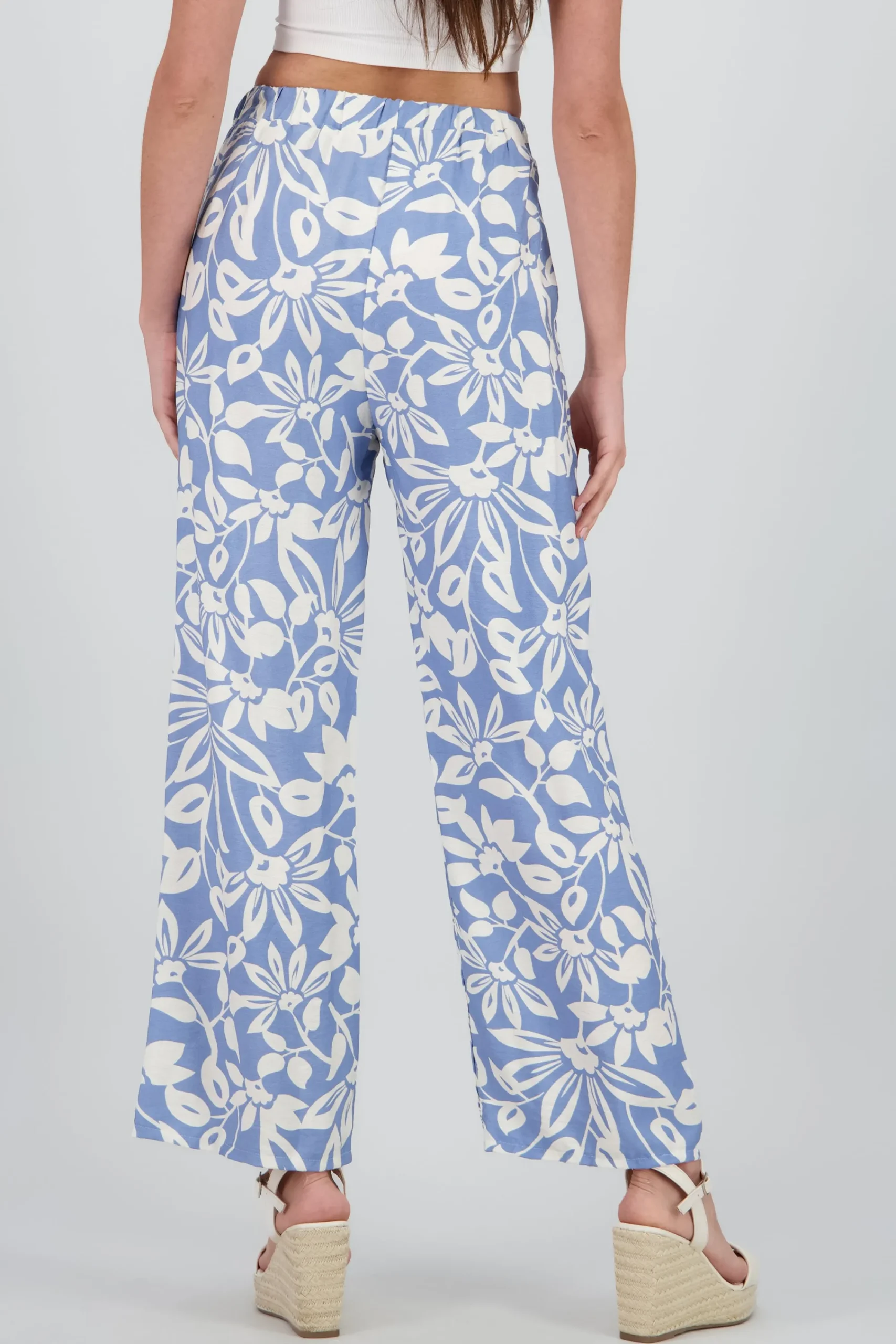 Shasa Wide Leg Floral Print Pants