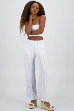 Shasa Wide Leg Flowy Striped Pants