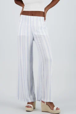 Shasa Wide Leg Flowy Striped Pants