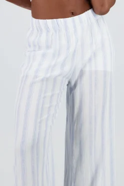 Shasa Wide Leg Flowy Striped Pants