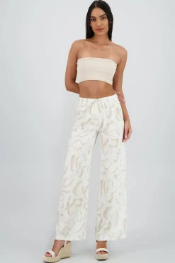 Shasa Wide Leg Geometric Print Pants