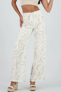 Shasa Wide Leg Geometric Print Pants