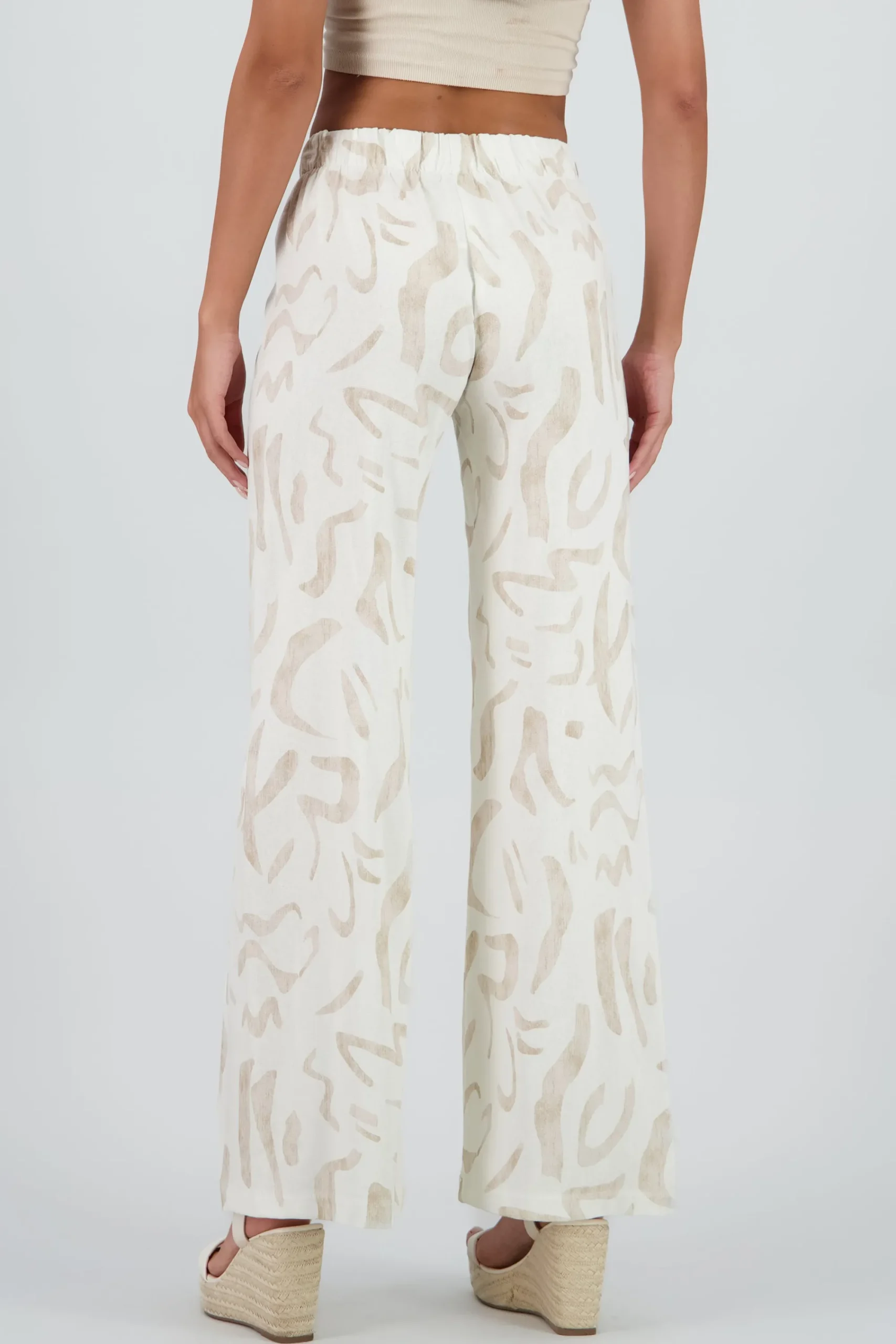 Shasa Wide Leg Geometric Print Pants
