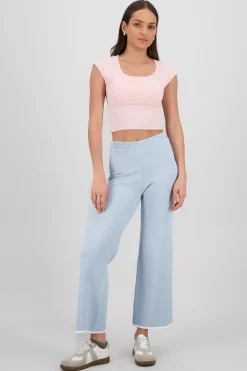 Shasa Wide Leg Knit Pants
