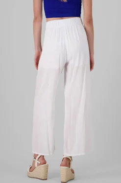 Shasa Wide leg pant with elastic wasitband