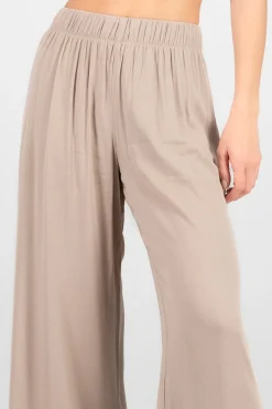 Shasa Wide leg pant with elastic wasitband