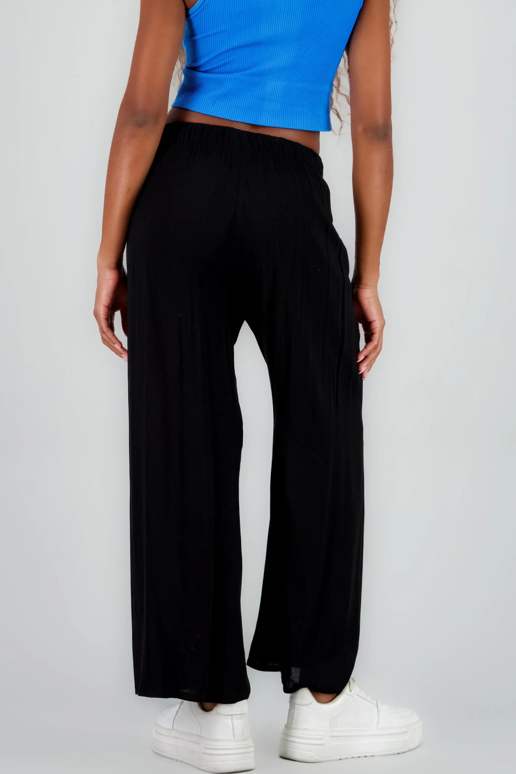 Shasa Wide leg pant with elastic wasitband