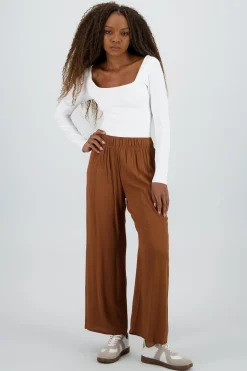 Shasa Wide leg pant with elastic wasitband