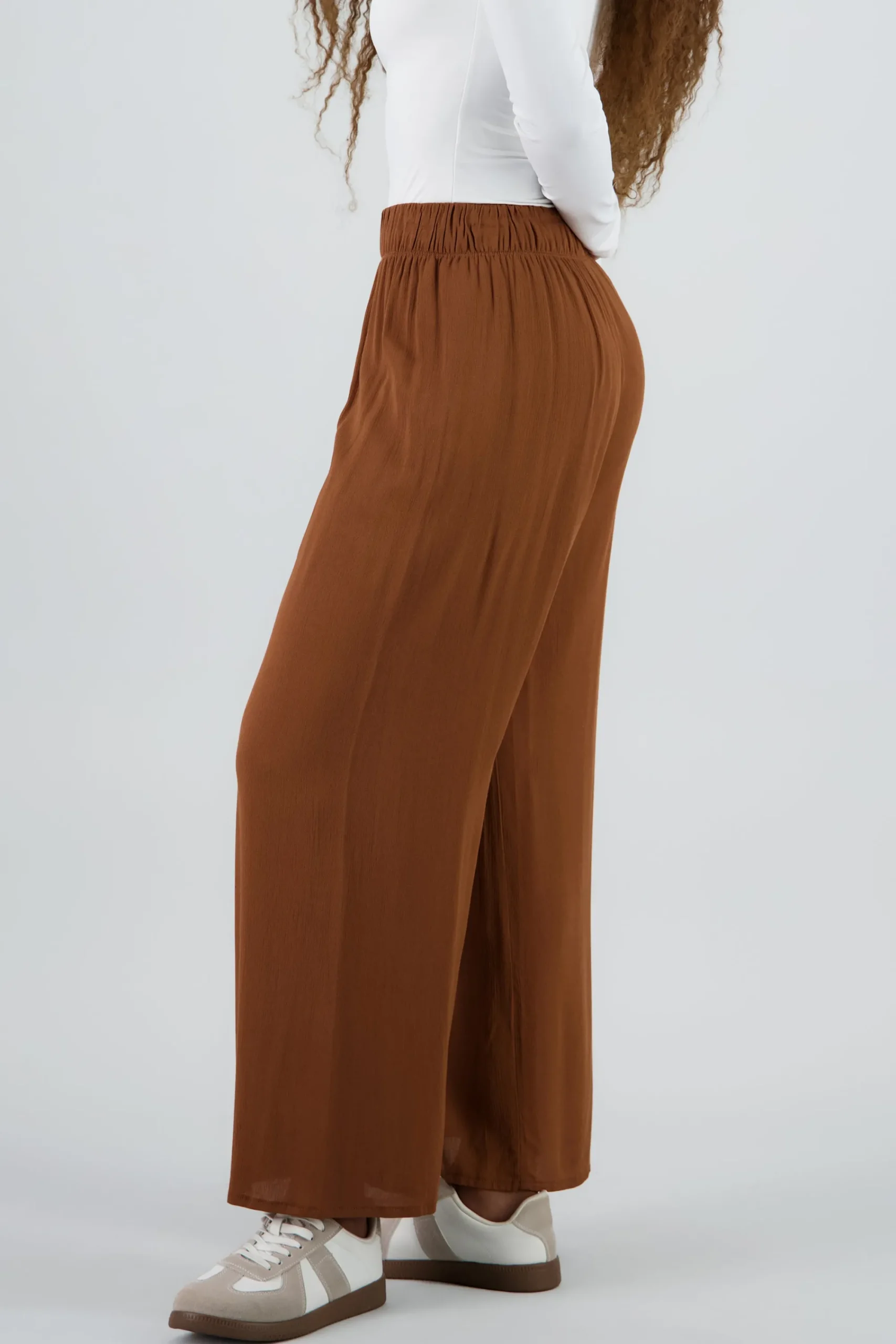 Shasa Wide leg pant with elastic wasitband