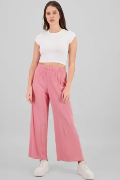 Shasa Wide leg pant with elastic wasitband