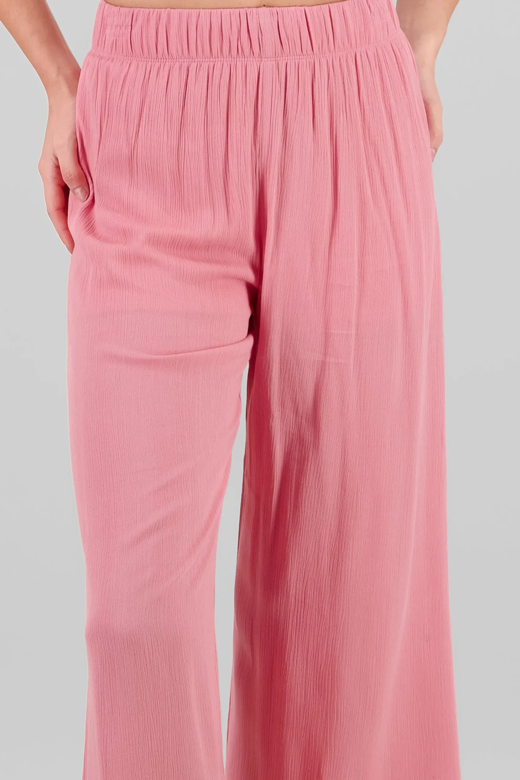 Shasa Wide leg pant with elastic wasitband